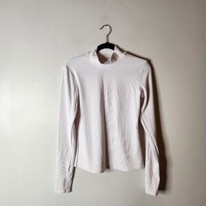 Alo Wellness Ribbed Mock Neck Long Sleeve Size Medium